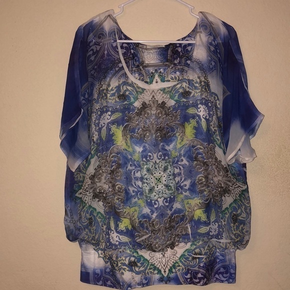 Maurices Multicolor Patterned Blouse - Picture 1 of 3